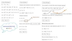 Jumlah N Suku Pertama Deret Aritmatika Ditentukan Oleh Rumus Sn 2n2 3n Tentukan Rumus Suku Ke N Brainly Co Id