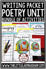 A Complete Poetry Notebook That Will Grow Your Students As Poets This Poetry Writing Unit Comes Complete With Poetry Unit Writing Poetry Writing Mini Lessons