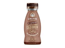 Depending on how rich your almond milk is and whether or not you choose to sweeten your vegan beverage, almond milk latte may be as low in energy as 88 calories per 16 oz (425 g) serving. Amazon Com Califia Farms Double Espresso Iced Coffee With Almond Milk 10 5 Fluid Ounce 8 Per Case Grocery Gourmet Food