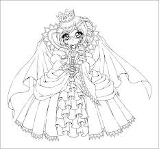 Chibi Queen Coloring Page Coloringbay