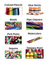 Art Supply Labels With Vivid Illustrations Art Supplies Labels Art Classroom Visual Art Teacher