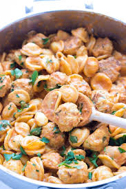 Pasta With Baked Mini Chicken Meatballs In Cream Sauce Little Broken Recipe Ground Chicken Recipes Chicken Meatballs Tomato Recipes