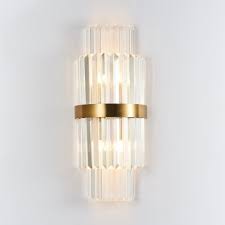 Maybe you would like to learn more about one of these? Metal Cylindrical Sconce Wall Light With Clear Crystal Shade Bedroom Modern Sconce Lamp In Brass Beautifulhalo Com