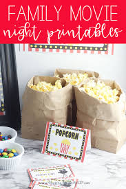 Fun family movie night ideas. Awesome Family Movie Night Printables Hunny I M Home