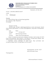 Surat resmi memiliki fungsi sebagai medimemberikan informasi kepada pihak. Contoh Surat Undangan Kegiatan
