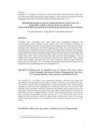 Pdf Identifikasi Kelayakan Lahan Budi Daya Ikan Dalam Keramba Jaring Apung Dengan Aplikasi Sistem Informasi Geografis Di Teluk Pangpang Jawa Timur