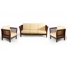 90w x 31d x 32h. Lifeestyle Mango Wood Sofa Set 3 1 1 Seater With Cushion And Covers Directcreate Com