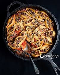 Conchiglioni Relleno De Pisto Y Mozzarella Pasta Food Recipes