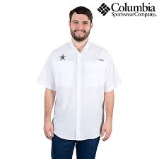 Dallas Cowboys Columbia Tamiami Short Sleeve Shirt Dallas Cowboys Pro Shop Columbia Apparel Outdoor Apparel Dallas Cowboys Pro Shop
