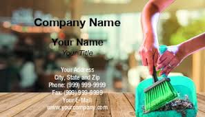 And this is where sanitation takes place. Housekeeper Business Cards