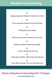 This Is A Sheet From A Coparenting Kit Designed To Help You Get In The Right Mindset Prior To Organizing Your Ki In 2020 Co Parenting Parenting Quotes Single Parenting