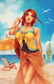 Pool Party Leona League Of Legends Magical Girl League