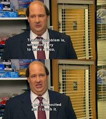 When He Was All Of Us Around Food Kevin The Office Office Memes Tv Shows
