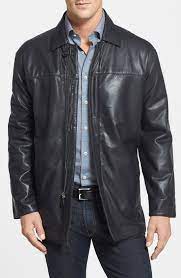 Missani Le Collezioni Classic Fit Reversible Leather Lambswool Car Coat Nordstrom Leather Jacket Leather Jacket Men Long Leather Coat