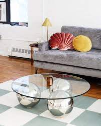 Leisuremod malibu modern round glass top coffee table with chrome wire base, gre by leisuremod (1) sale. Diy This Coffee Table Using The Niftiest Assembly Trick Architectural Digest