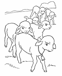 Sheep With Scissors Color Page