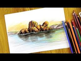 رسم من الخيال رسم طبيعه youtube