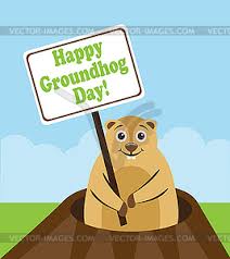 What do you put in a groundhog clipart? Happy Groundhog Day Vector Clipart
