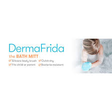 The dermafrida skinsoother bath brush from fridababy exfoliates your baby's skin, helping to prevent eczema and cradle cap with its soothing bristles. Frida Baby Dermafrida Bath Mitt Silicone Body Bath Brush