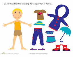 Rainy Weather Worksheet Education Com Preschool Weather Paper Dolls Rainy Day