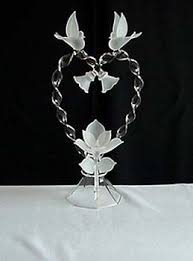 Pin By Stellar Glass On Wedding Cake Toppers Glass Heart Wedding Cakes Bird Cake Topper Wedding Heart Wedding Cake Topper