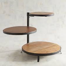Napa Wood 3 Tiered Server Tiered Server Tiered Table Display Wooden Tray