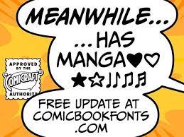 Crushing The Font Bugs 6 Free Update To Meanwhile With Manga And Improved Cyrillic Characters Re Download In You Comic Book Font Comic Font Comic Books