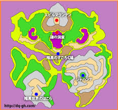 ドラゴンクエスト5 ドラクエ5 攻略 妖精の世界 暗黒世界地図
