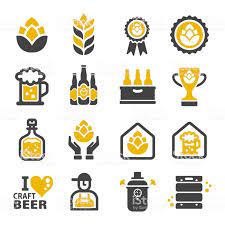 Craft Beer Icon Set Beer Icon Beer Illustration Craft Beer
