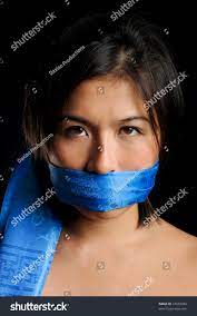 Girl Gagged Blue Scarf Stock Photo 37555450 | Shutterstock