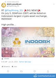 Indodax is the largest bitcoin & crypto asset exchange in indonesia. Deapcoin Dep Indodax Listing