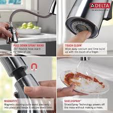 We sell only genuine delta faucet parts. Delta 9178 Dst Leland Pull Down Kitchen Faucet With Magnetic Docking On Sale Overstock 17032856