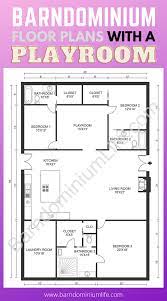 Barndominium Floor Plan With A Playroom Barndominium Floor Plans Barn Homes Floor Plans Building Plans House