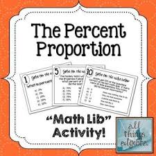 The Percent Proportion Math Lib Activity Functions Math Percent Proportions Multi Step Inequalities
