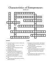 Maybe you would like to learn more about one of these? Crosss Puzzle Ali A Pdf Characteristics Of Entrepreneurs Entr 101 1 2 P E R S E V E R I N G 3 A 4 E S T S 5 I E M P L O 6 D E R Y E N M 7 I 8 N A 9 T Course Hero