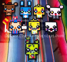Five Nights At Freddy S 2 Perlers Plus Springtrap Perler Bead Art Perler Beads Designs Perler Beads
