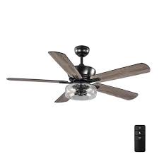 Ceiling fans from home depot are high quality and sold at affordable prices. Home Decorators Collection Aberwell 56 In Led Matte Black Indoor Outdoor Ceiling Fan With Light Kit And Remote Control 59202 The Home Depot