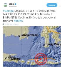 Linggo menghasilkan terjemahan yang akurat. Gempa 5 1 Sr Guncang Bima Merdeka Com
