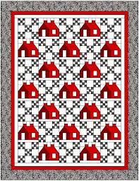 My First Block And Some Block Setting Ideas House Quilt Block Paper Piecing Quilts Log Cabin Quilt Blocks