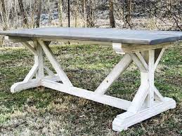 The small legs make it seem more like a breakfast or kitchen table. Ana White Fancy X Farmhouse Table Diy Projects Diy Farmhouse Table Farmhouse Table Plans Farmhouse Table