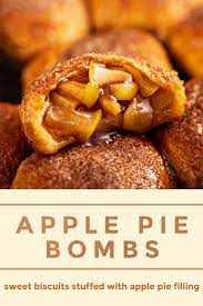 These Easy Apple Pie Bombs Are Canned Biscuits Stuffed With Apple Pie Filling Baked With A Sweet Ci Easy Apple Pie Apple Pies Filling Pilsbury Biscuit Recipes