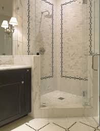 Corner Shower With Pony Walls Corner Shower Small Bathroom Bathroom Layout