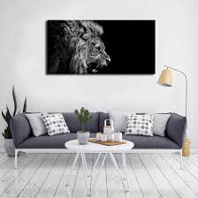 Panoramic Black And White Canvas Prints Pin By The Witches Closet On Man Cave Room Home Decor Contemporary Canvas Black And White Lion