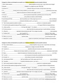 Presente Futuro Pasados Seleccion Contextual Ejercicios Para Aprender Espanol Aprender Espanol Ejercicios De Espanol