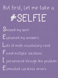 Selfie Anchor Chart Acronym For Checking Work In Math