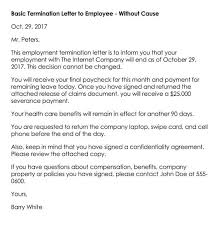 Voluntary employment separation agreement template. Employee Termination Letter 20 Best Examples Templates
