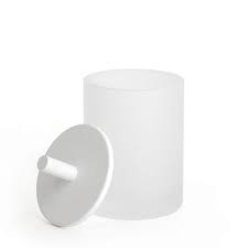 With a variety of colors and styles, you are sure to complement your bathroom decor. Sandblasted Glass Storage Box Round Up Frosted White Klomfar Gmbh With Lid Bathroom