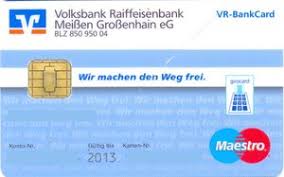 Bank Card Volksbank Raiffeisenbank Meissen Grossenhain Vr Bankcard Volksbank Raiffeisenbank Meissen Grossenhain Eg Germany Federal Republic Col De Ms 0159 04
