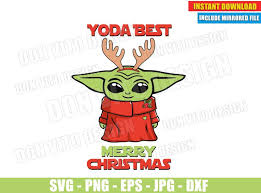 Baby Yoda Best Merry Christmas Svg Png Star Wars The Mandalorian
