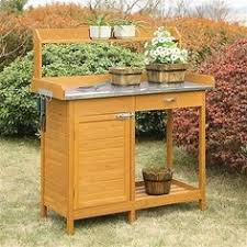 Buy Potting Tables Online At Overstock Our Best Outdoor Decor Deals In 2020 With Images Metal Shelving Units Potting Bench